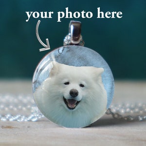samoyed , dog mom necklace , custom dog jewelry , dog memorial jewelry , dog picture necklace , dog lover jewelry , dog necklace custom