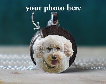 poodle , poodle gift , dog memory gift , gift for dog mom ,  custom dog necklace , pet photo necklace , custom pet necklace , dog mom