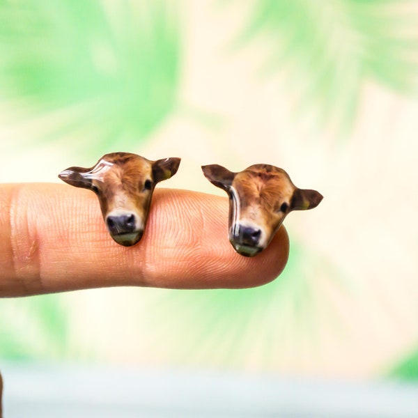 cow studs , cow jewelry , animal earrings , cow stud earrings , farm animal earrings , cow gifts , vegan gift , vegan earrings