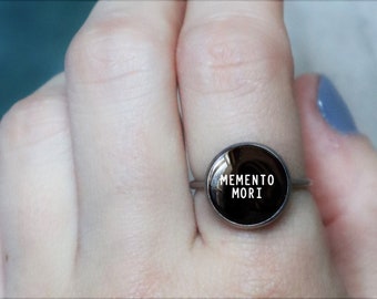 memento mori ring , gothic ring , memento mori jewelry