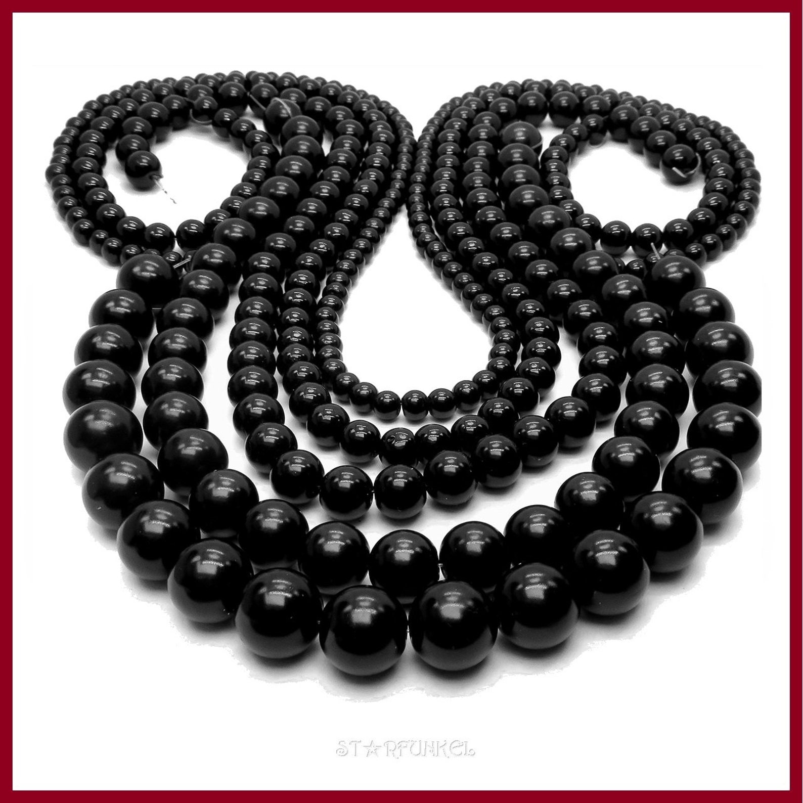 From 1.20 Euro Black Glass Beads Round 6/8/10/12/14 Mm - Etsy UK