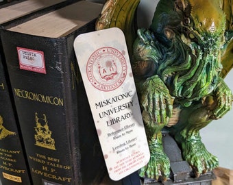 Cthulhu bookmark: Miskatonic University Library bookmark