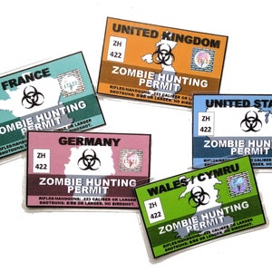 Zombie hunting permit (Customisable)