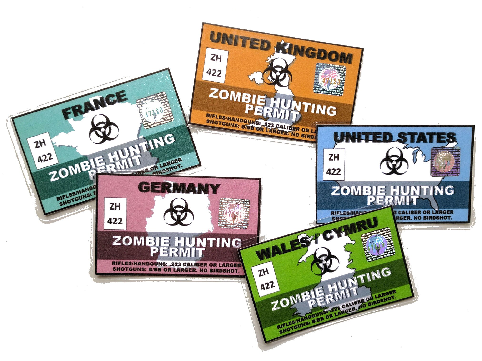 Brabantia Household Trash Dustbins Indiana Zombie Hunting Permit Sticker - Die-Cut Decal, 4" X 3", Outbreak Response Team Design Numbers & Letters Décor Decals, Stickers & Vinyl Art - Foto 4