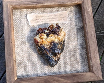 Edgar Allan Poe's "The tell-tale heart" framed heart