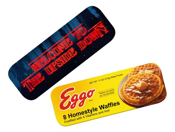Welcome to the Upside Down / Eggo (Stranger Things double sided bookmark)