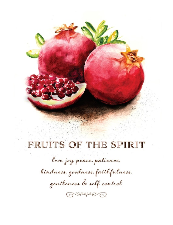 Fruits of the Spirit Pomegranate Print 