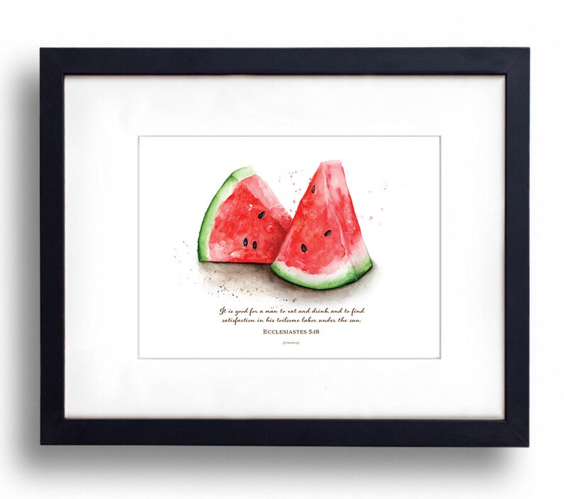 Summer watermelon with inspirational bible verse Etsy