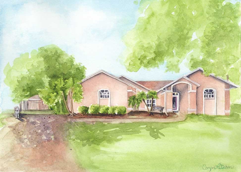 Commissioned Watercolored Paintings of Homes Etsy