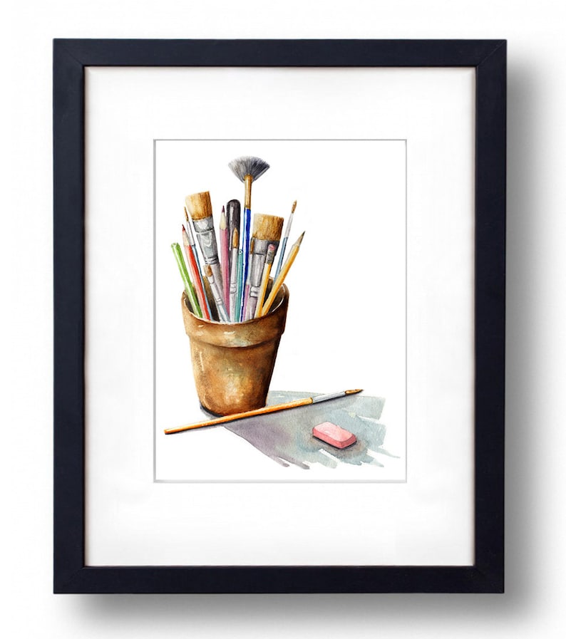 Watercolor Art Supplies Painting / paint brushes / art tools Etsy