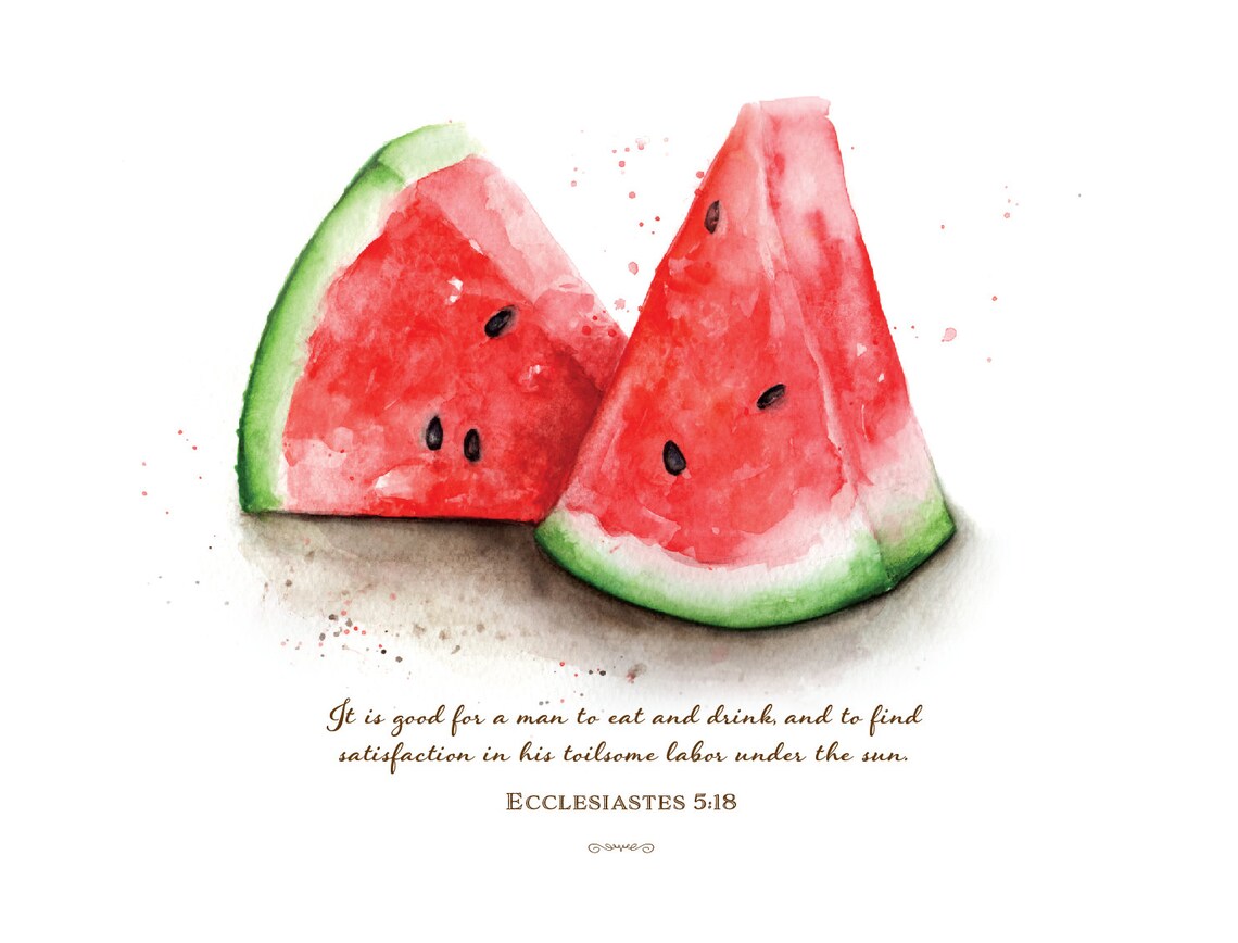 Summer watermelon with inspirational bible verse Etsy