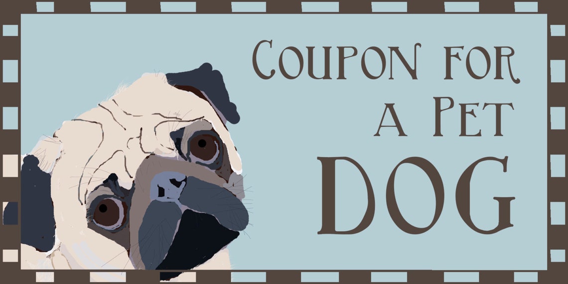 Printable Gift Coupons for Pet Cat, Dog, Fish, Snake and Guinea Pig Etsy