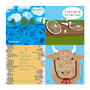 Lunch Note Jokes Set #4 - Printable pdf file