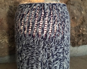 Sweater Candle Jar Cozy - a loom knit pattern