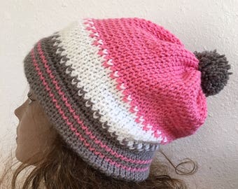 Wild Horse Hat  --  a loom knit pattern