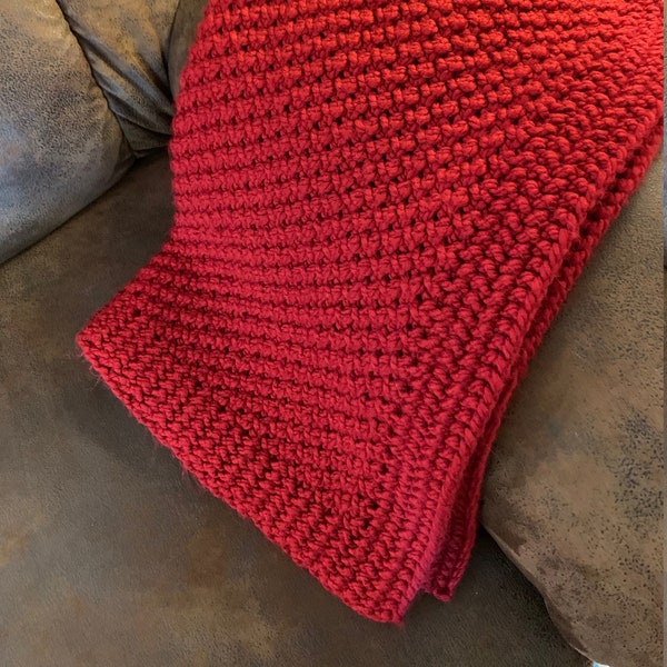 Eyelet Moss Baby Blanket --  a loom knit pattern