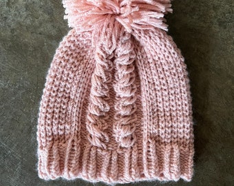 Cabled Hat -- a loom knit pattern