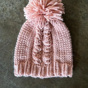 Cabled Hat -- a loom knit pattern