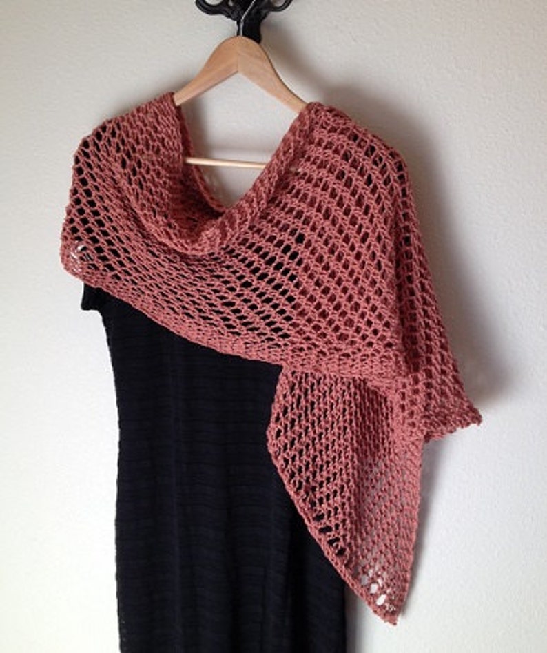 Lattice Stitch Shawl a loom knit pattern image 1
