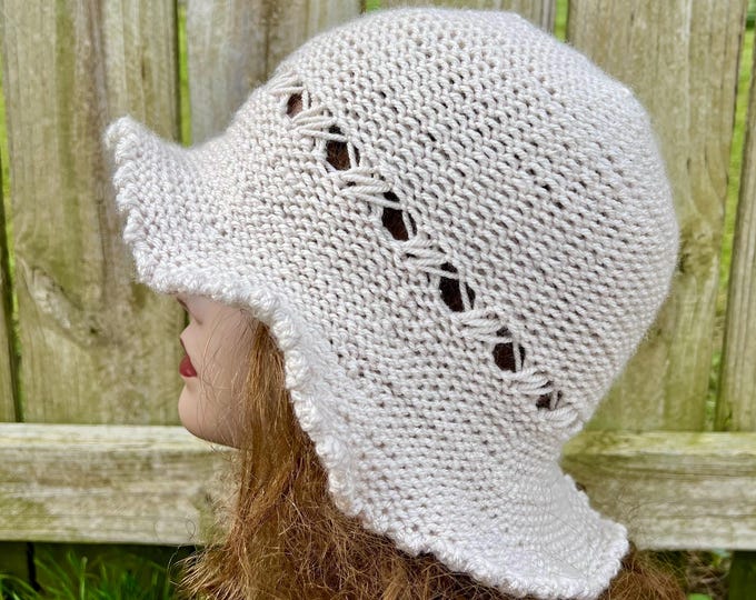 Featured listing image: Lake Hat -- a loom knit pattern