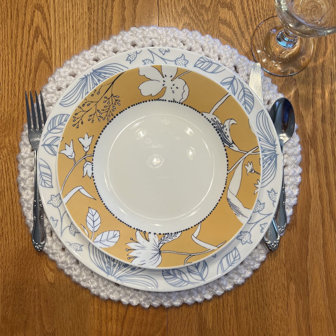 Round Placemat a Loom Knit Pattern Etsy