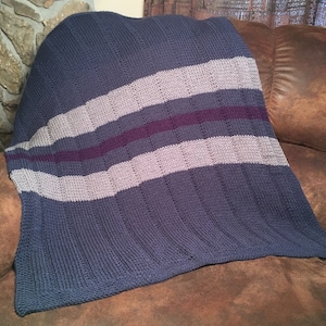 Striped Baby Blanket and Tassels Hat - two loom knit patterns