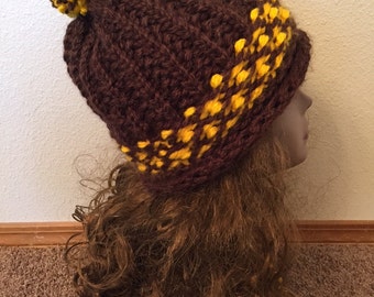 Color Block Hat -- a loom knit pattern