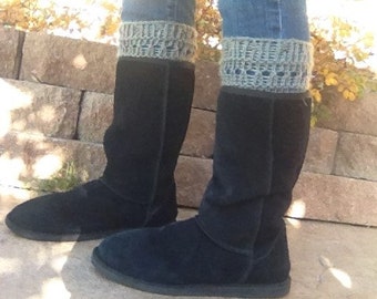 Stitch and Lace Boot Topper - a loom knit pattern