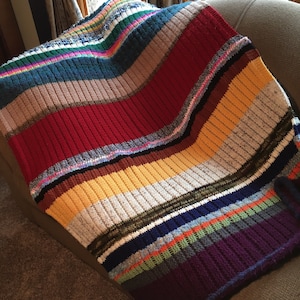 One Row Scrapghan - a loom knit pattern