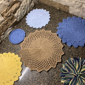 Dishcloths, Doilies, and Coasters - 6 unique loom knit patterns