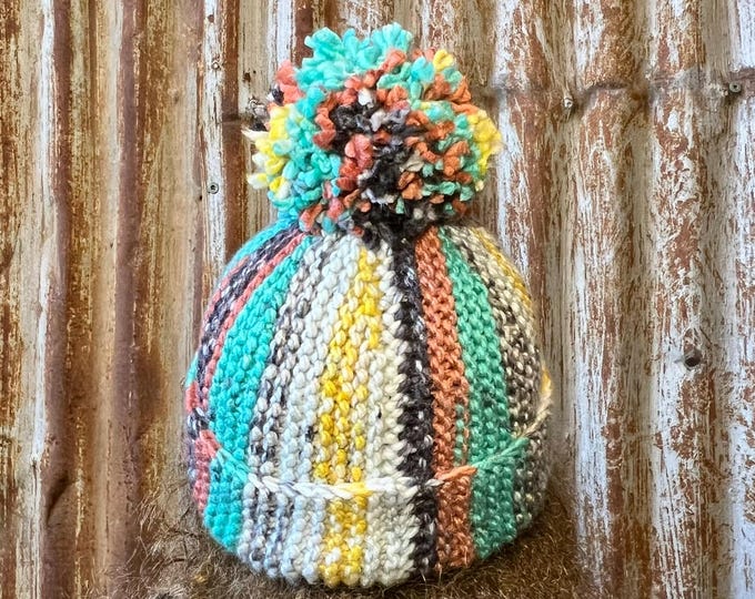 Featured listing image: Lainey's Hat -- a loom knit pattern