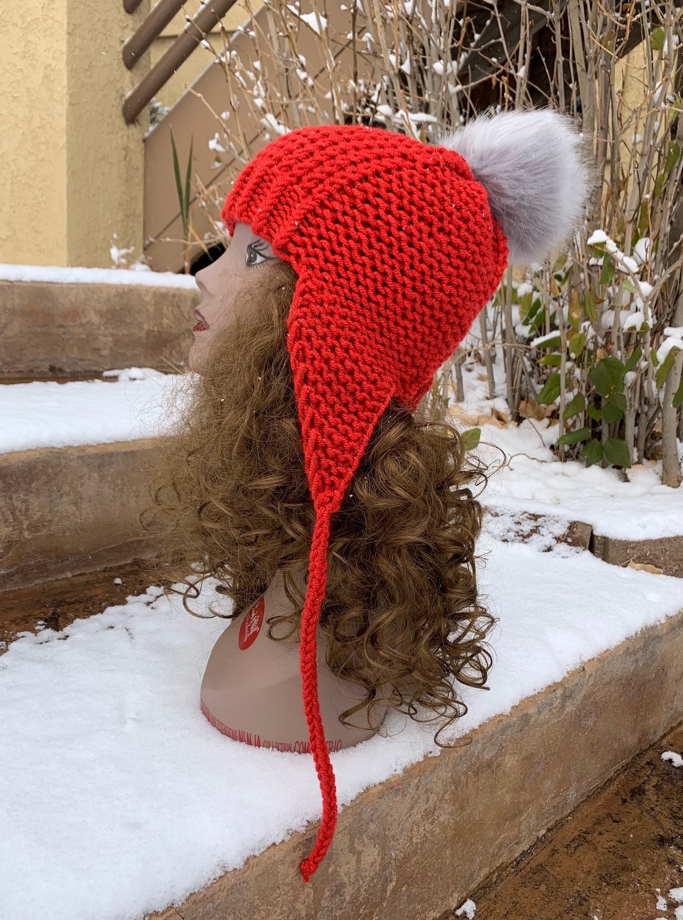 Redstone Earflap Hat a loom knit pattern