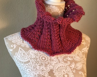 Fireweed Cowl  --  a loom knit pattern