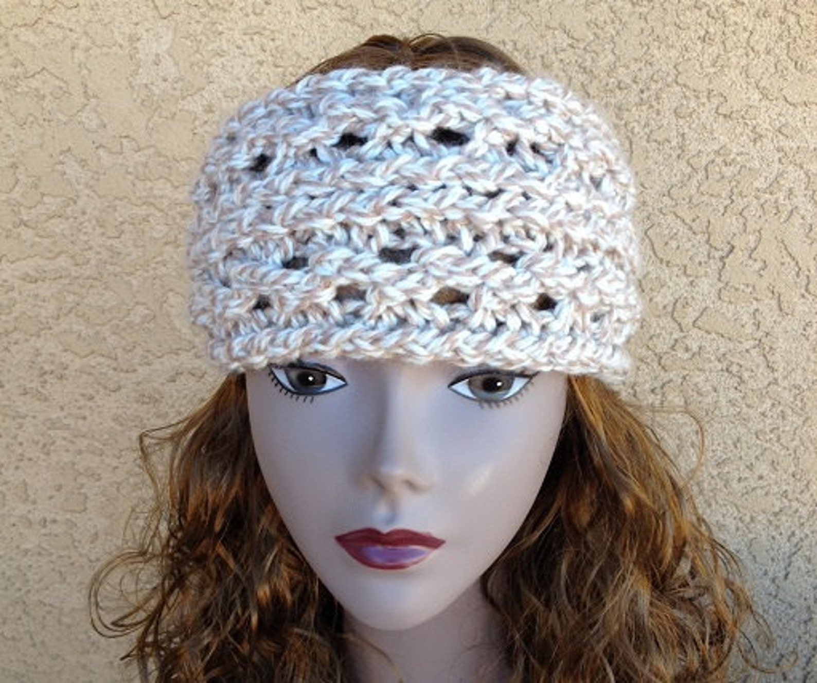 Lace Ribbed Ear Warmer a Loom Knit Pattern Etsy