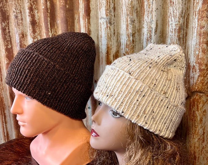 Featured listing image: Alpine Cuffed Beanie -- a loom knit pattern