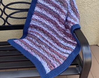 Colorado River Stroller Blanket  --  a loom knit pattern