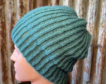Mohair Hat -- a loom knit pattern