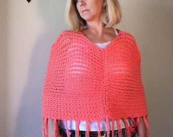 Mountain Dandelion Cape - a loom knit pattern