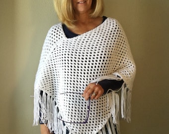 Spanish Peaks Poncho -- a loom knit pattern