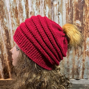 River Oaks Beanie -- a loom knit pattern