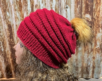 River Oaks Beanie -- a loom knit pattern