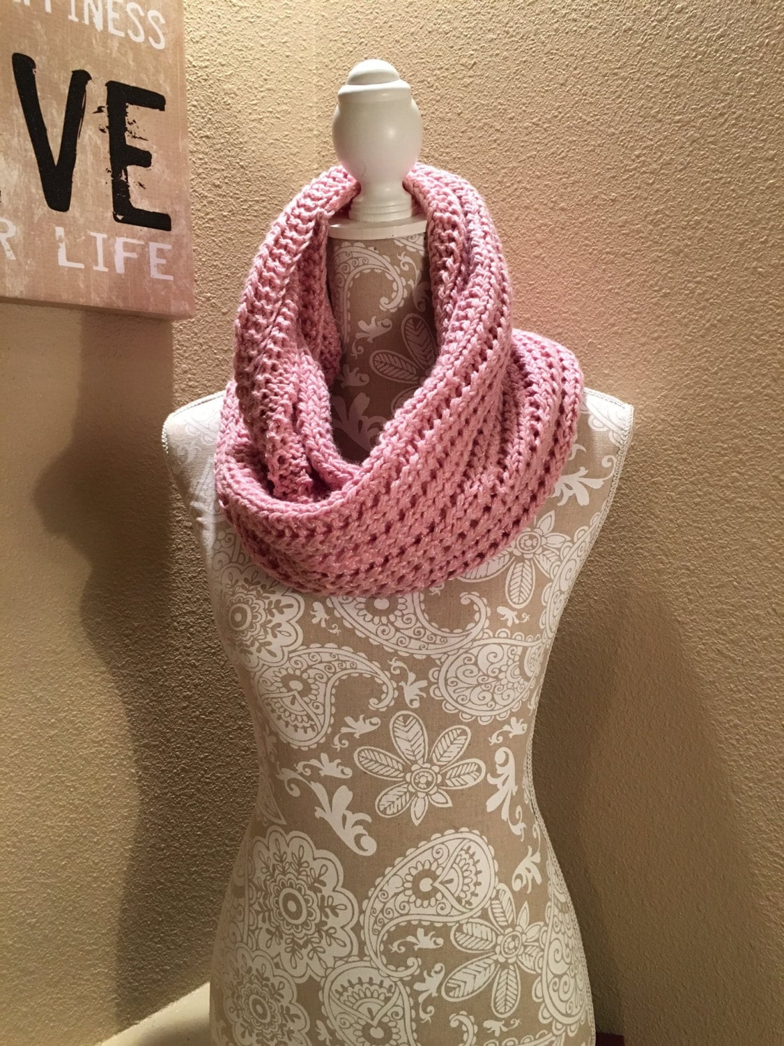 Homespun Thick and Quick Infinity Scarf Pattern for the Knifty Knitter Long  Loom