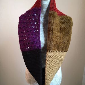Stitch Sampler Infinity Scarf  --  a loom knit pattern