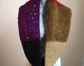 Stitch Sampler Infinity Scarf  --  a loom knit pattern