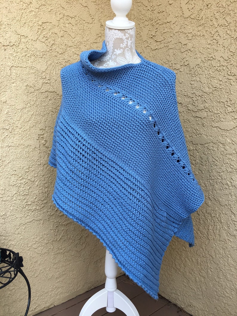 Bluebell Poncho a Loom Knit Pattern Etsy