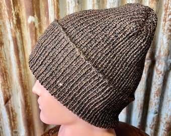 Alpine Cuffed Beanie -- a loom knit pattern