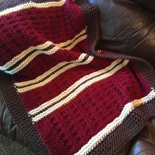 Mountain Cabin Baby Blanket  --  a loom knit pattern