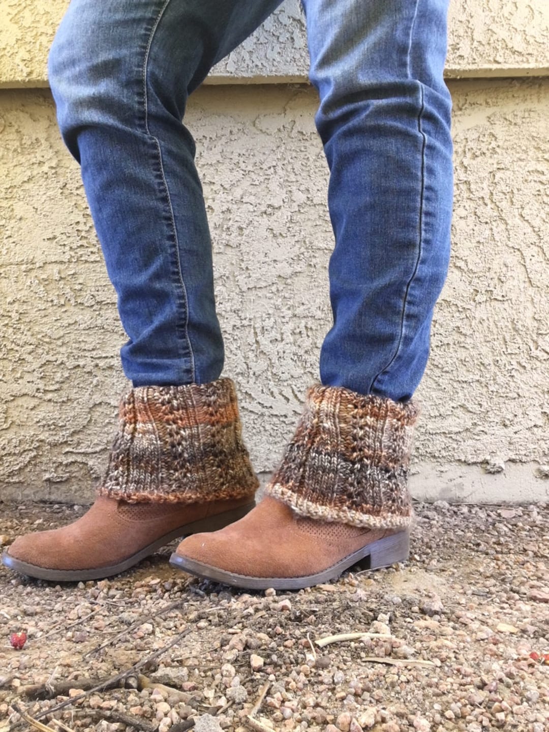 Ankle Boot Cuffs a Loom Knit Pattern Etsy