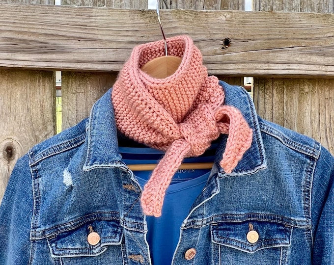 Featured listing image: Cherry Blossom Scarf -- a loom knit pattern