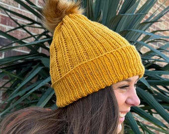 Pinehurst Hat -- a loom knit pattern